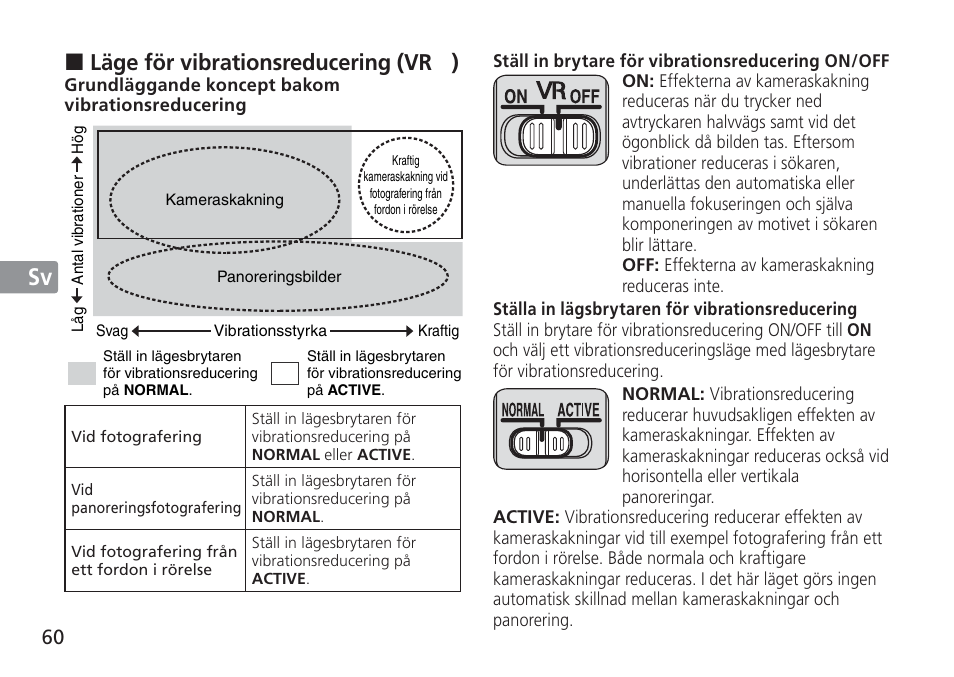 Jp en de fr es sv ru nl it cz sk ck ch kr, Läge för vibrationsreducering (vr | Nikon 24-120mm-f-4G-ED-AF-S-VR-Zoom-Nikkor User Manual | Page 60 / 164