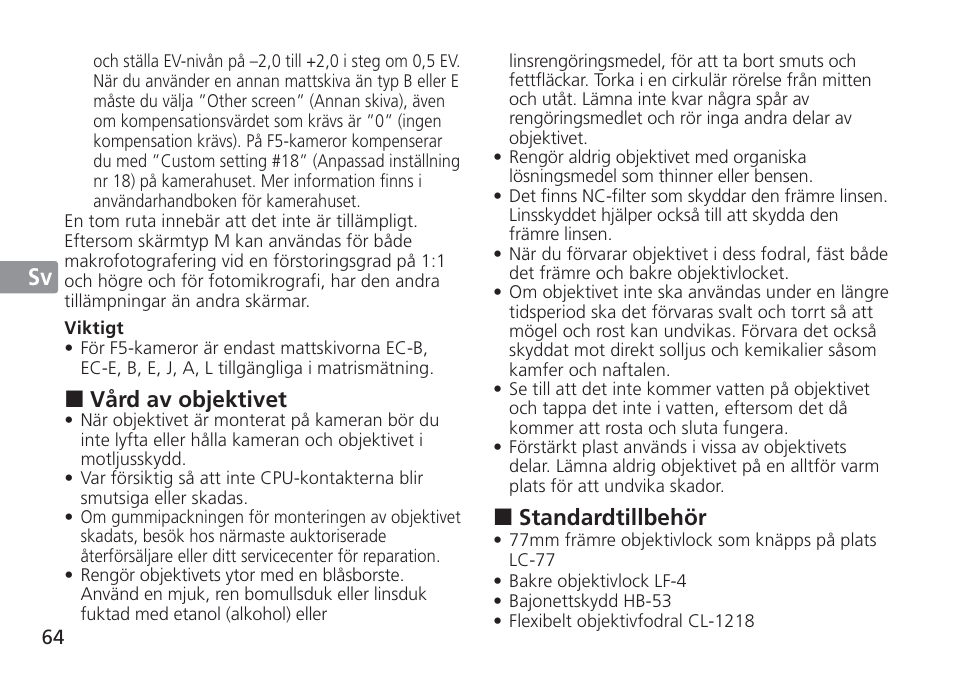 Nikon 24-120mm-f-4G-ED-AF-S-VR-Zoom-Nikkor User Manual | Page 64 / 164