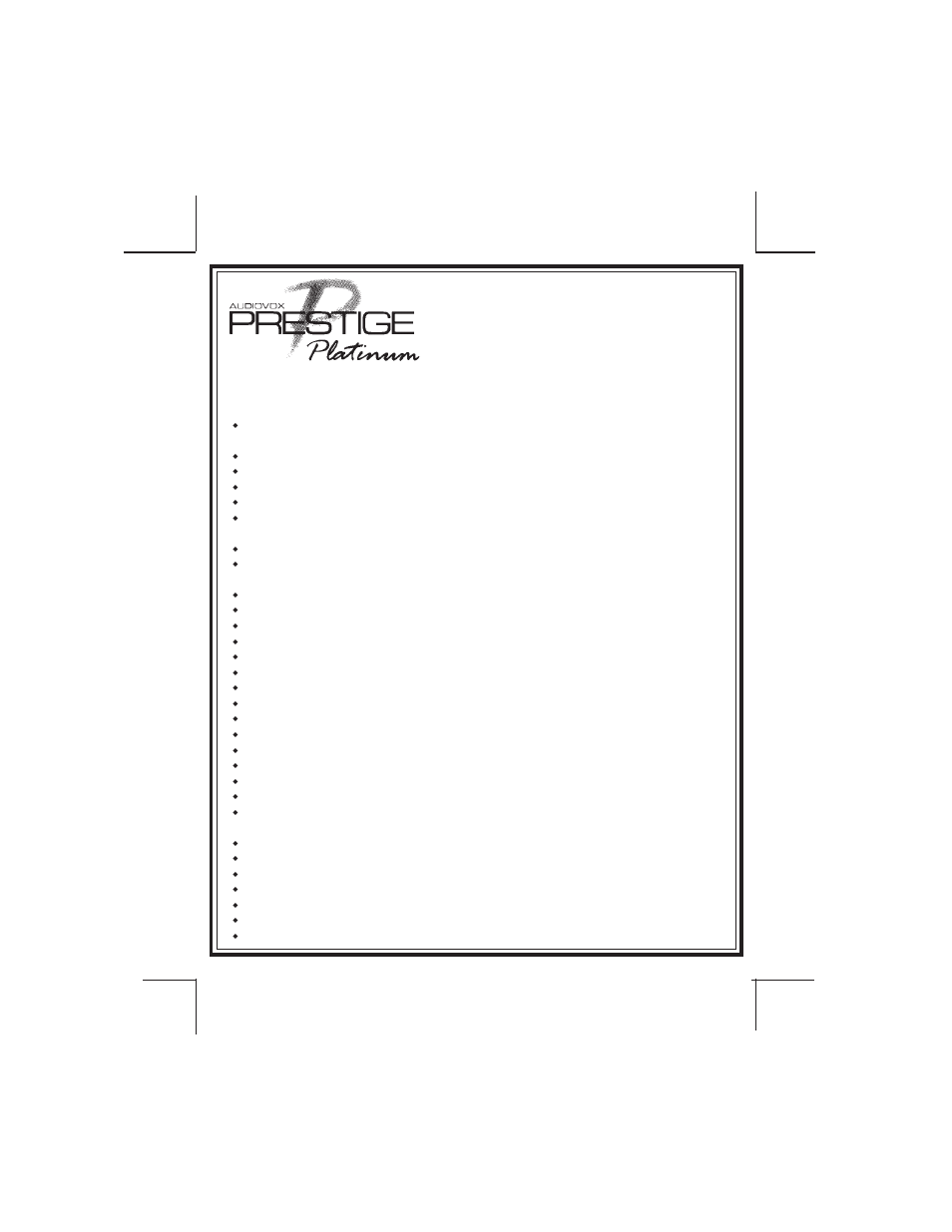 Modèle aps 150 | Audiovox Prestige Platinum APS-150 User Manual | Page 8 / 21