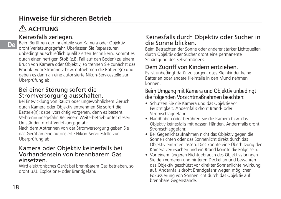 Jp en de fr es se ru nl it cz sk ck ch kr | Nikon 24mm-f-14G-ED-AF-S-Nikkor User Manual | Page 18 / 116