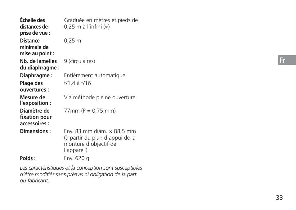 Nikon 24mm-f-14G-ED-AF-S-Nikkor User Manual | Page 33 / 116