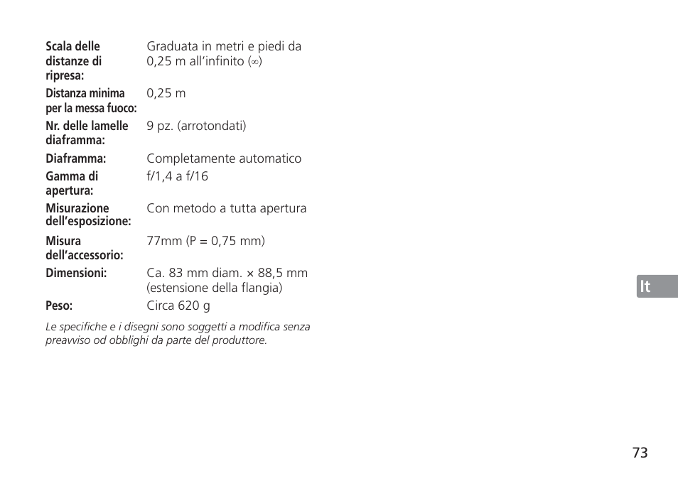 Nikon 24mm-f-14G-ED-AF-S-Nikkor User Manual | Page 73 / 116