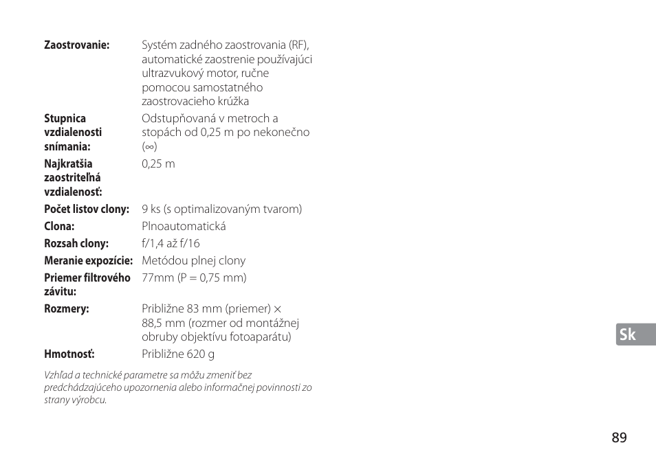 Nikon 24mm-f-14G-ED-AF-S-Nikkor User Manual | Page 89 / 116