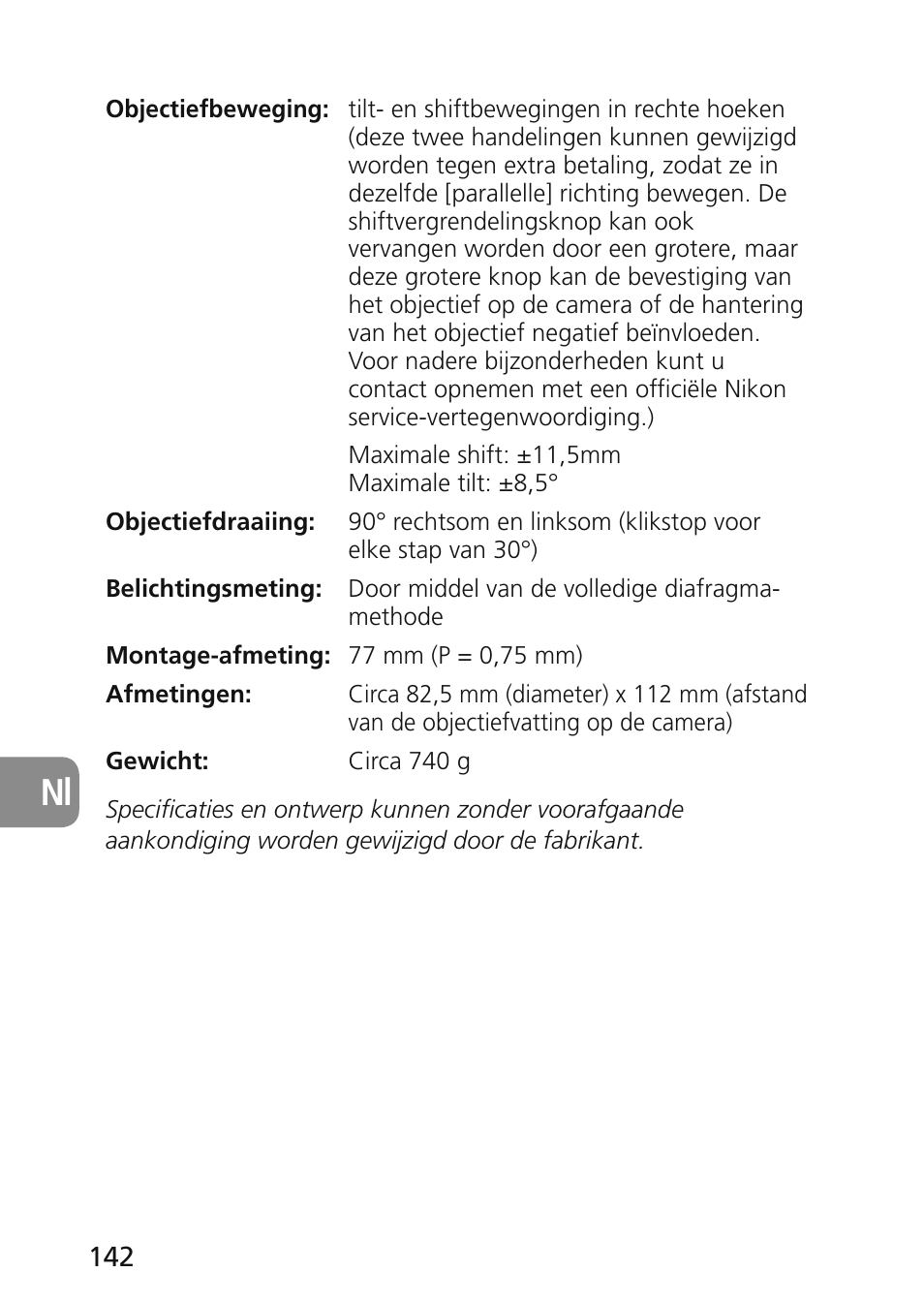 Nikon 45mm-f-28D-ED-PC-E-Nikkor User Manual | Page 142 / 252