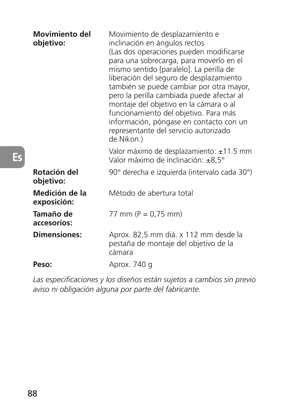 Nikon 45mm-f-28D-ED-PC-E-Nikkor User Manual | Page 88 / 252
