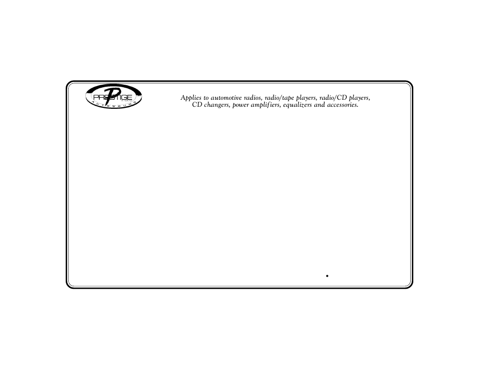 12 / 24 month limited warranty | Audiovox Prestige PAV-1 User Manual | Page 15 / 16