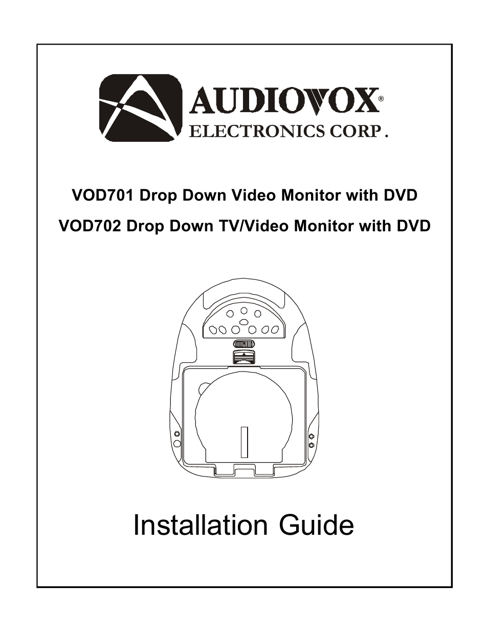 Audiovox VOD701 User Manual | 13 pages