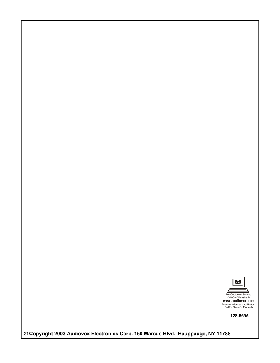 Audiovox VOD701 User Manual | Page 13 / 13