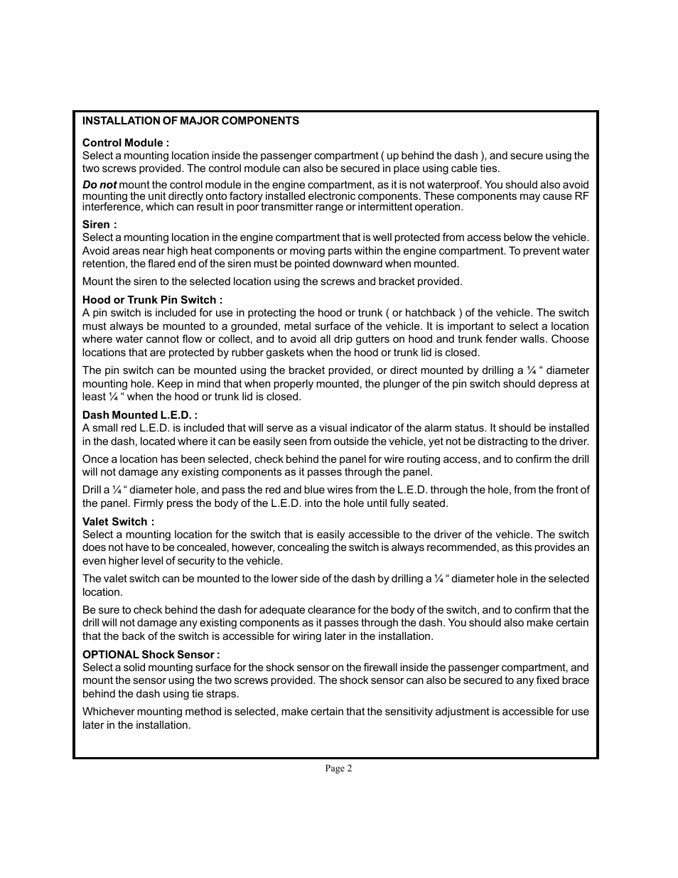 Audiovox PRO 9549FT User Manual | Page 2 / 8