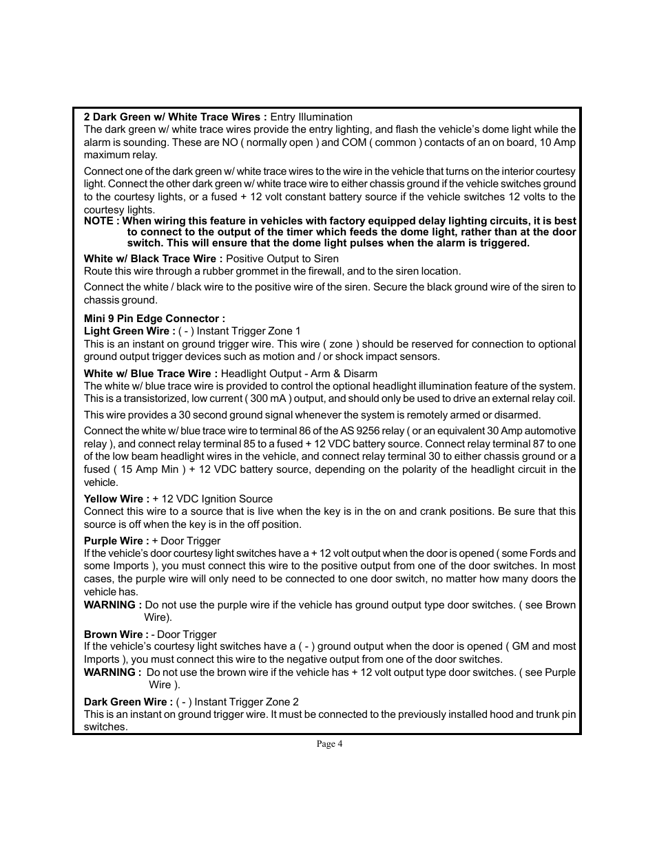 Audiovox PRO 9549FT User Manual | Page 4 / 8