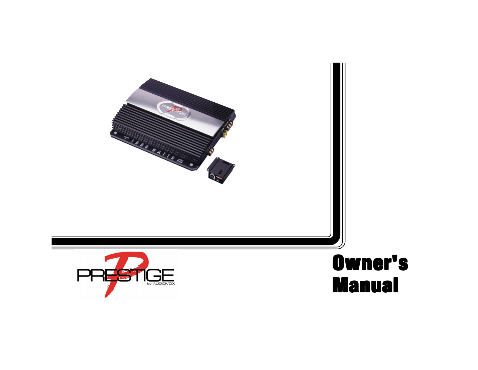 Audiovox Prestige PAB-1500D User Manual | 12 pages