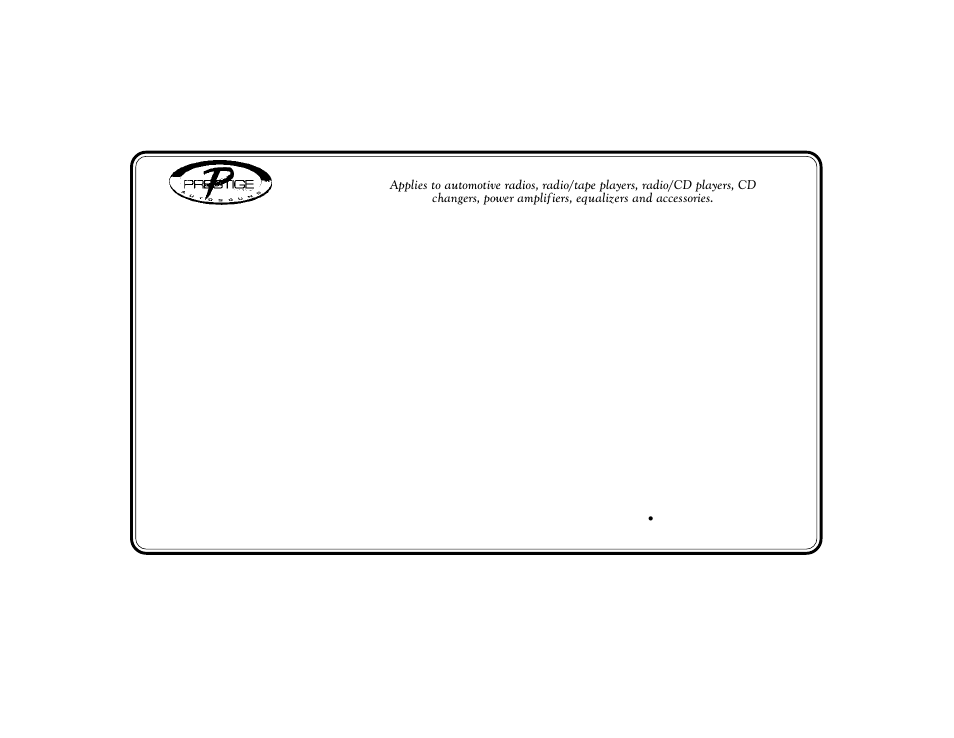 12 / 24 month limited warranty | Audiovox Prestige PAB-1500D User Manual | Page 12 / 12