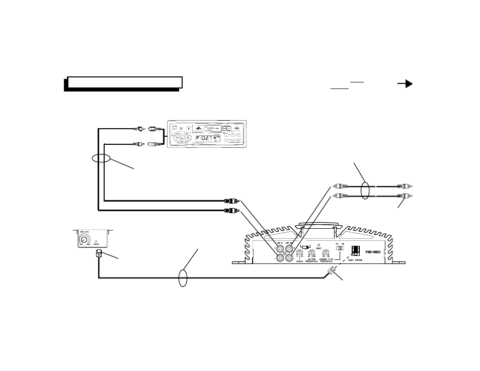 Mono input wiring diagram | Audiovox Prestige PAB-1500D User Manual | Page 8 / 12