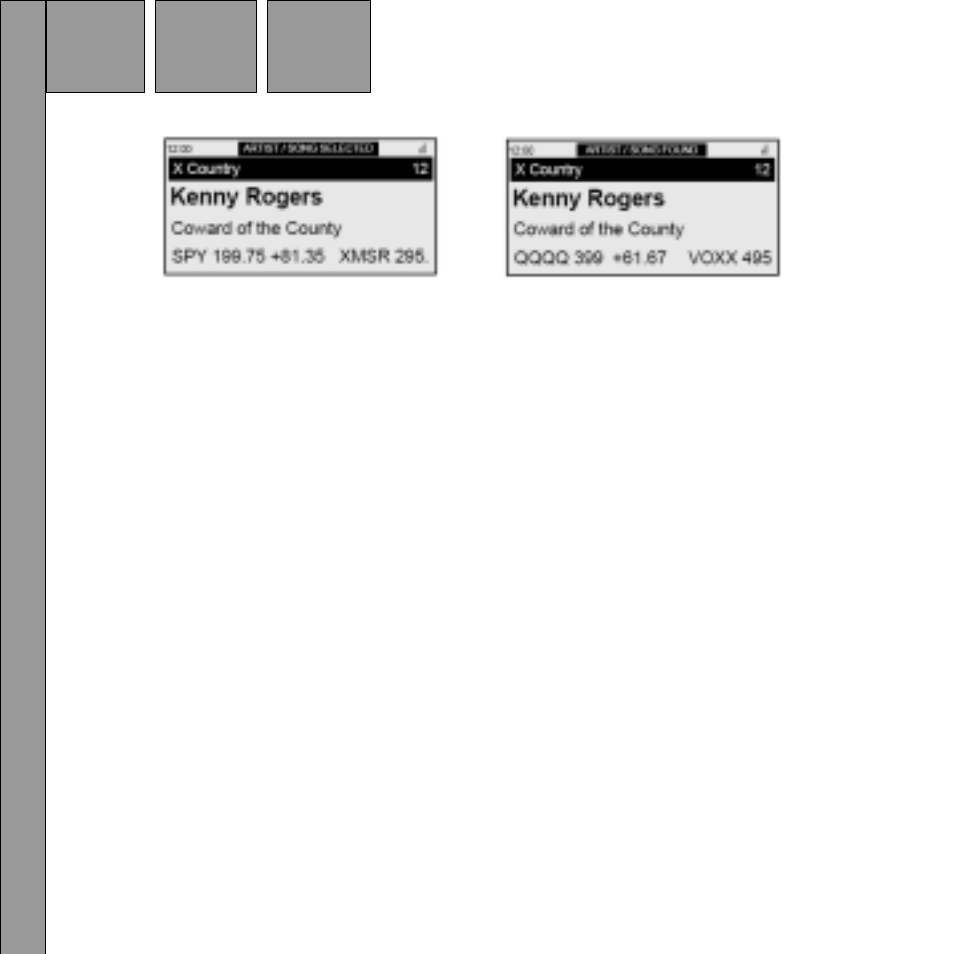 Tune select | Audiovox Satellite Radio Receiver User Manual | Page 30 / 64