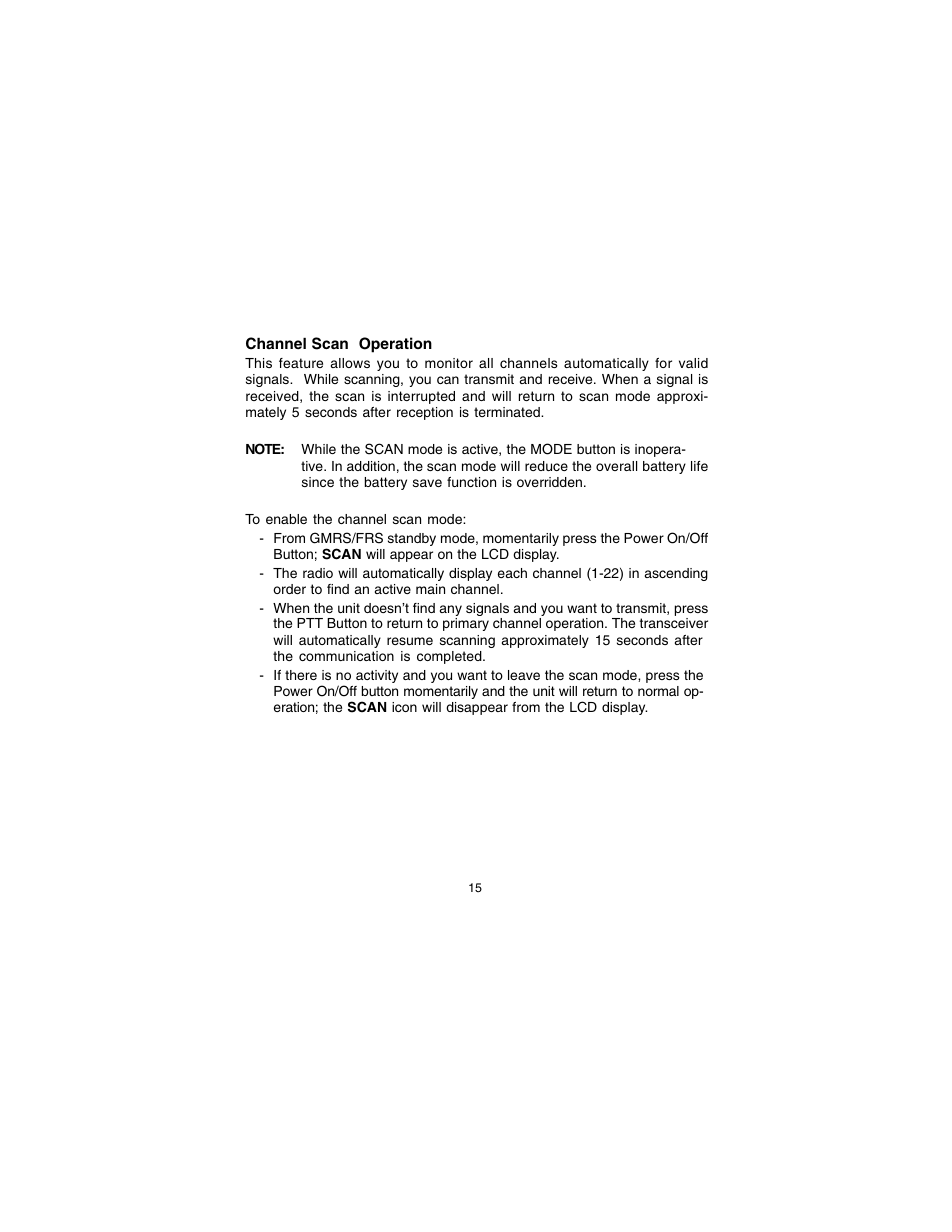 Audiovox GMRS122-2CH User Manual | Page 15 / 24