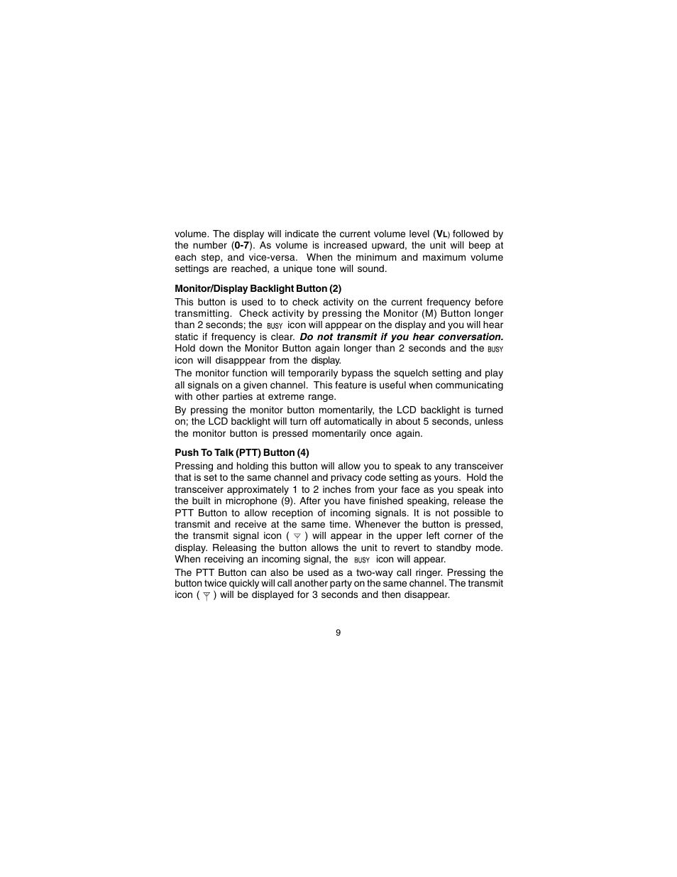 Audiovox GMRS122-2CH User Manual | Page 9 / 24