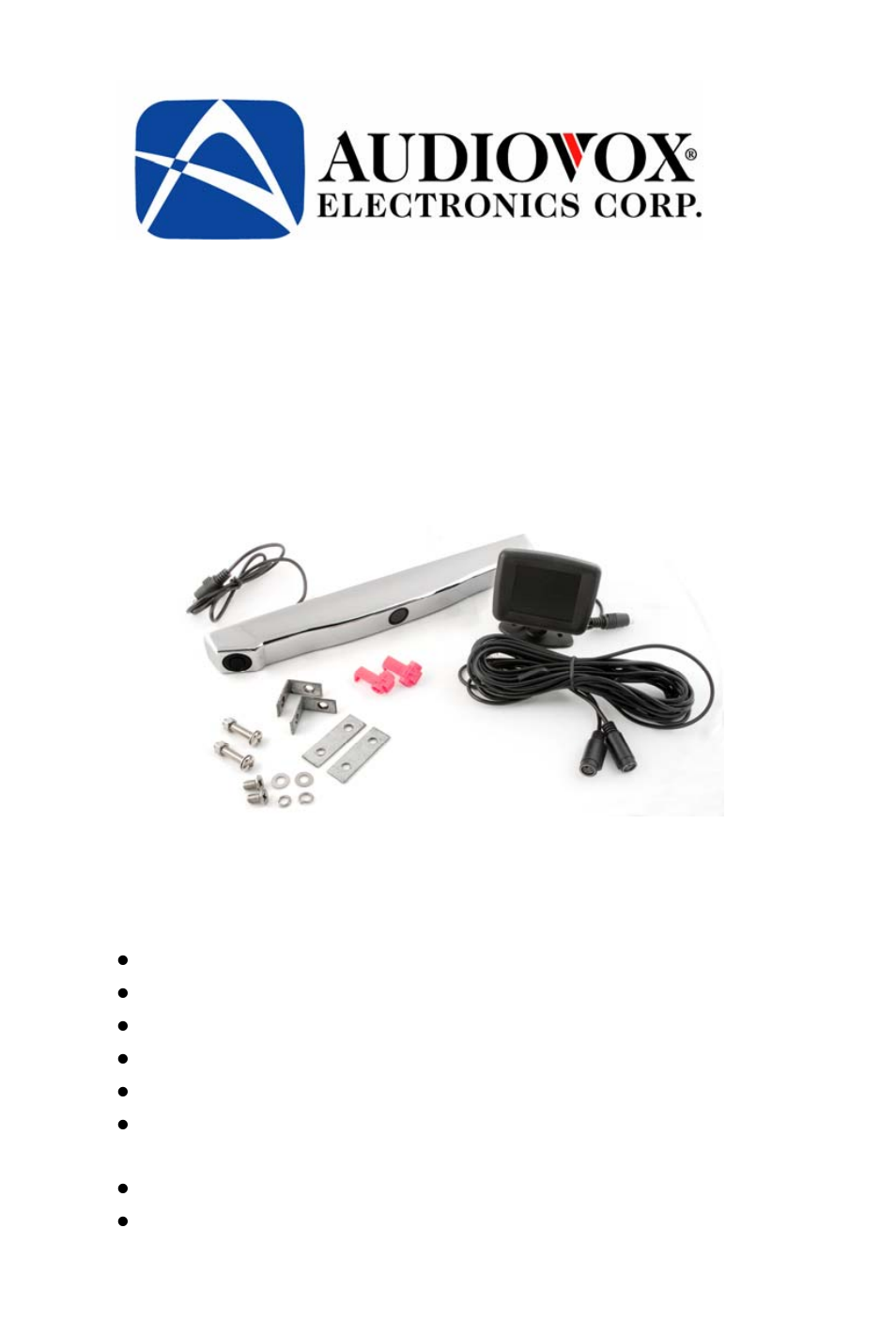 Audiovox CAMSBAR User Manual | 14 pages