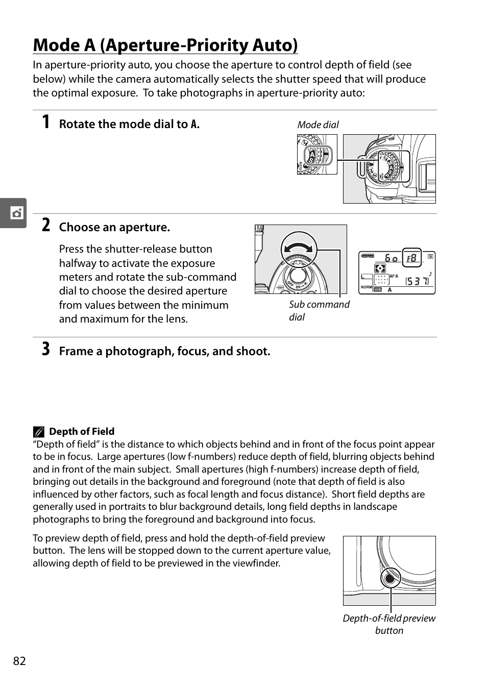 Mode a (aperture-priority auto) | Nikon D90 User Manual | Page 102 / 300