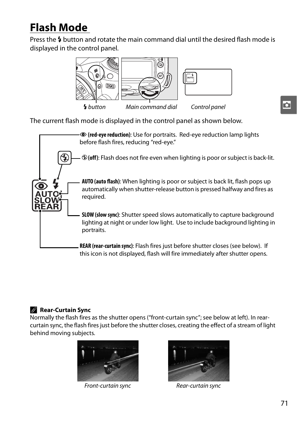 Flash mode | Nikon D90 User Manual | Page 91 / 300