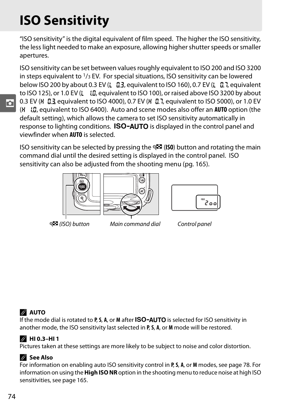 Iso sensitivity | Nikon D90 User Manual | Page 94 / 300