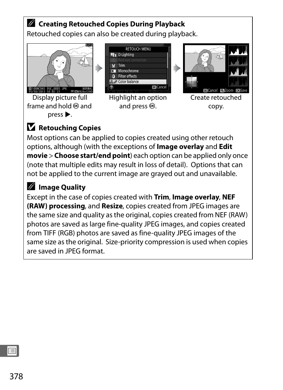 Otograph, 378) or | Nikon D4S User Manual | Page 400 / 500