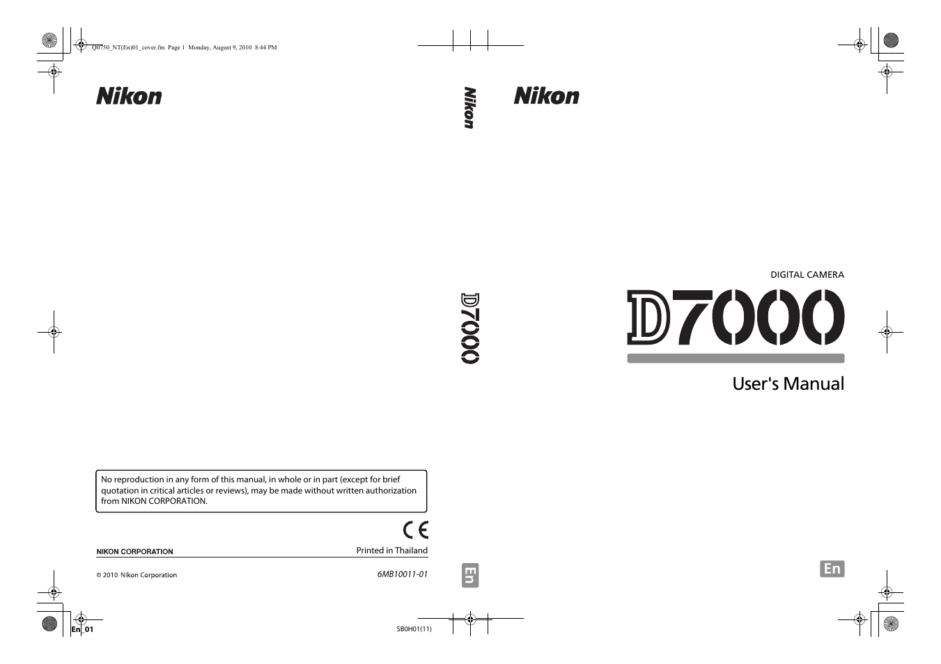 Nikon D7000 User Manual | 348 pages