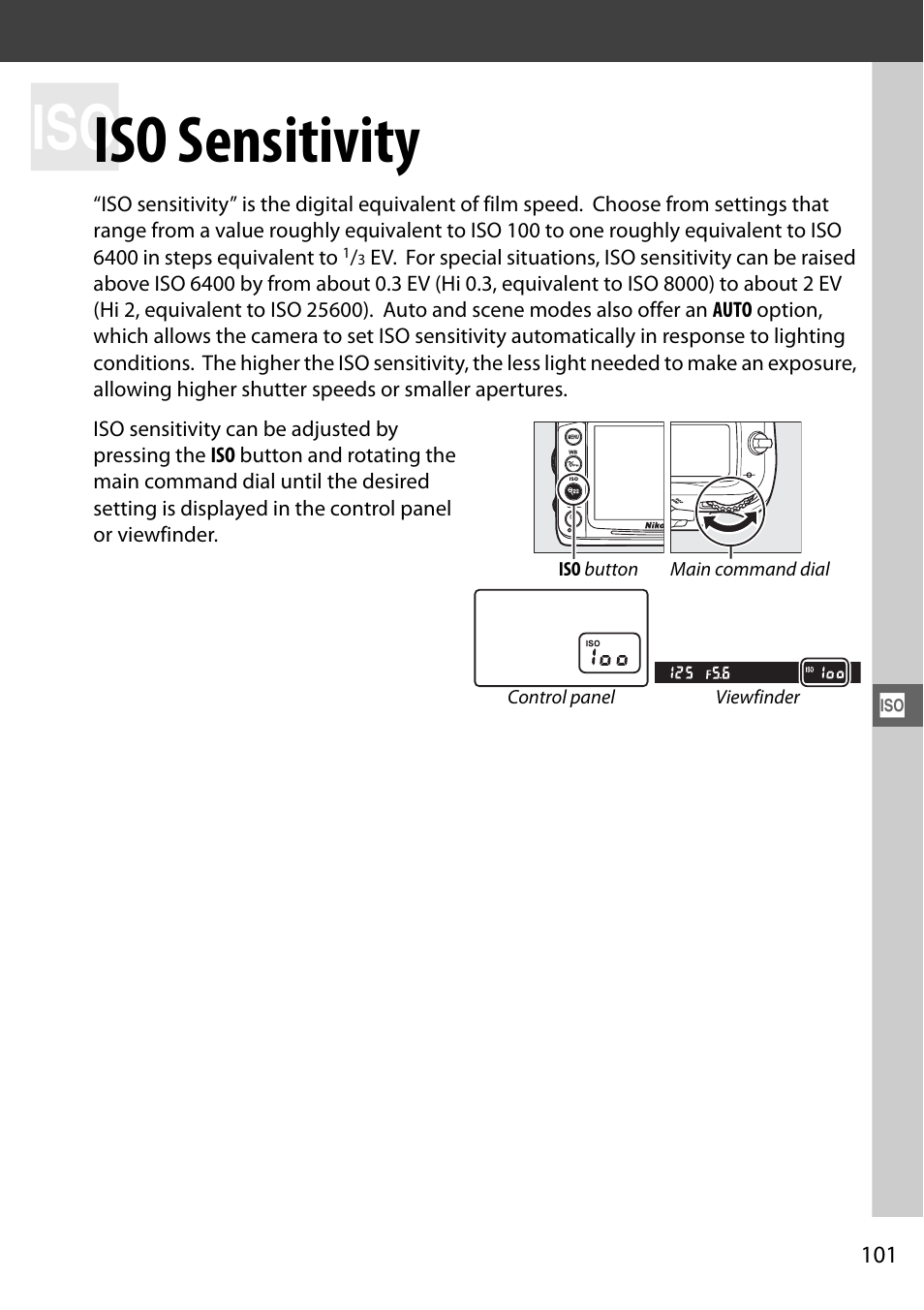 Iso sensitivity | Nikon D7000 User Manual | Page 121 / 348