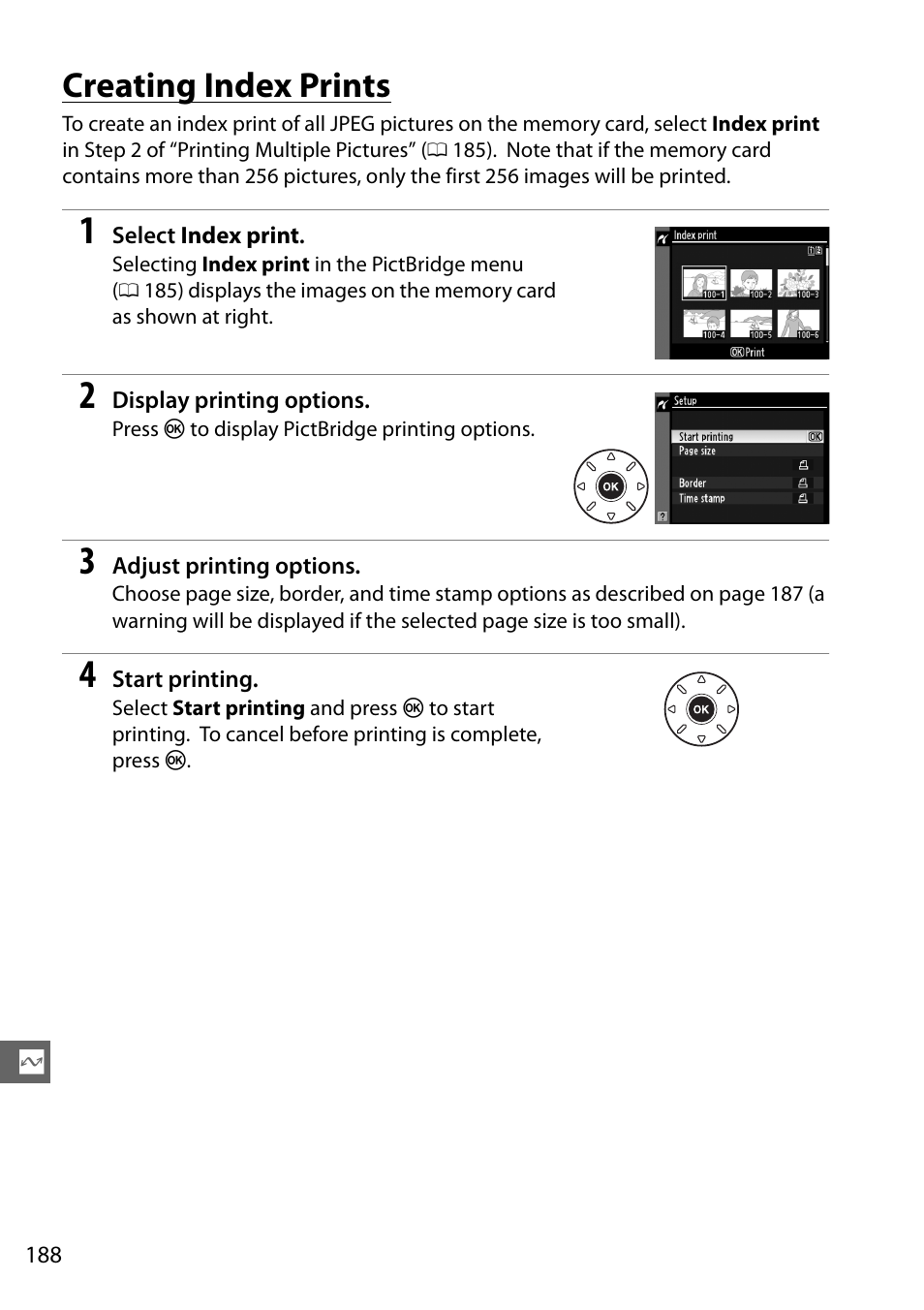 Creating index prints | Nikon D7000 User Manual | Page 208 / 348