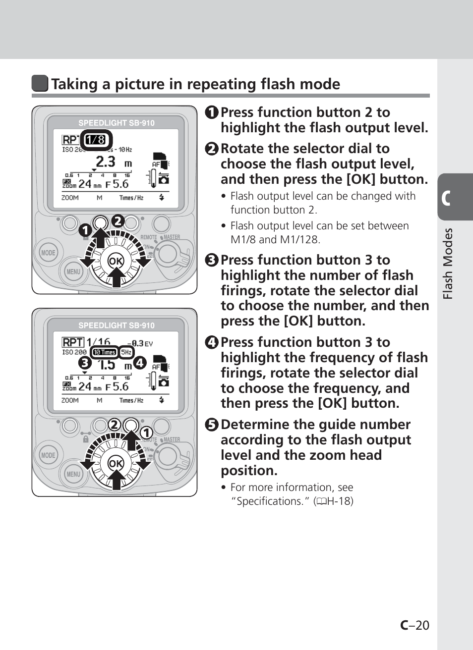 Taking a picture in repeating flash mode | Nikon SB-910 User Manual | Page 59 / 136