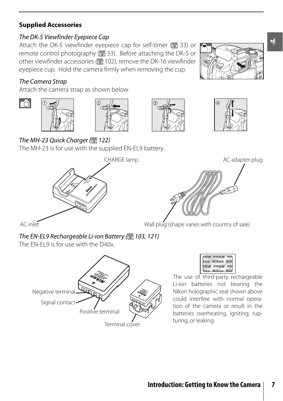 Introduction: getting to know the camera 7 | Nikon D40X User Manual | Page 19 / 139