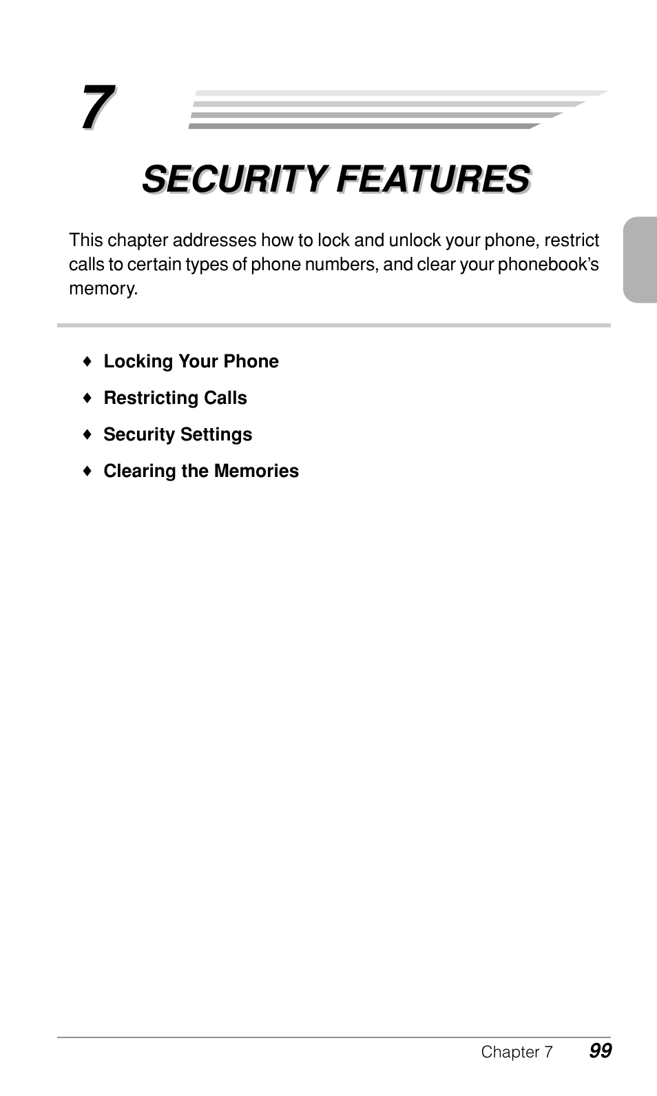 Security features | Audiovox CDM9500 User Manual | Page 100 / 145