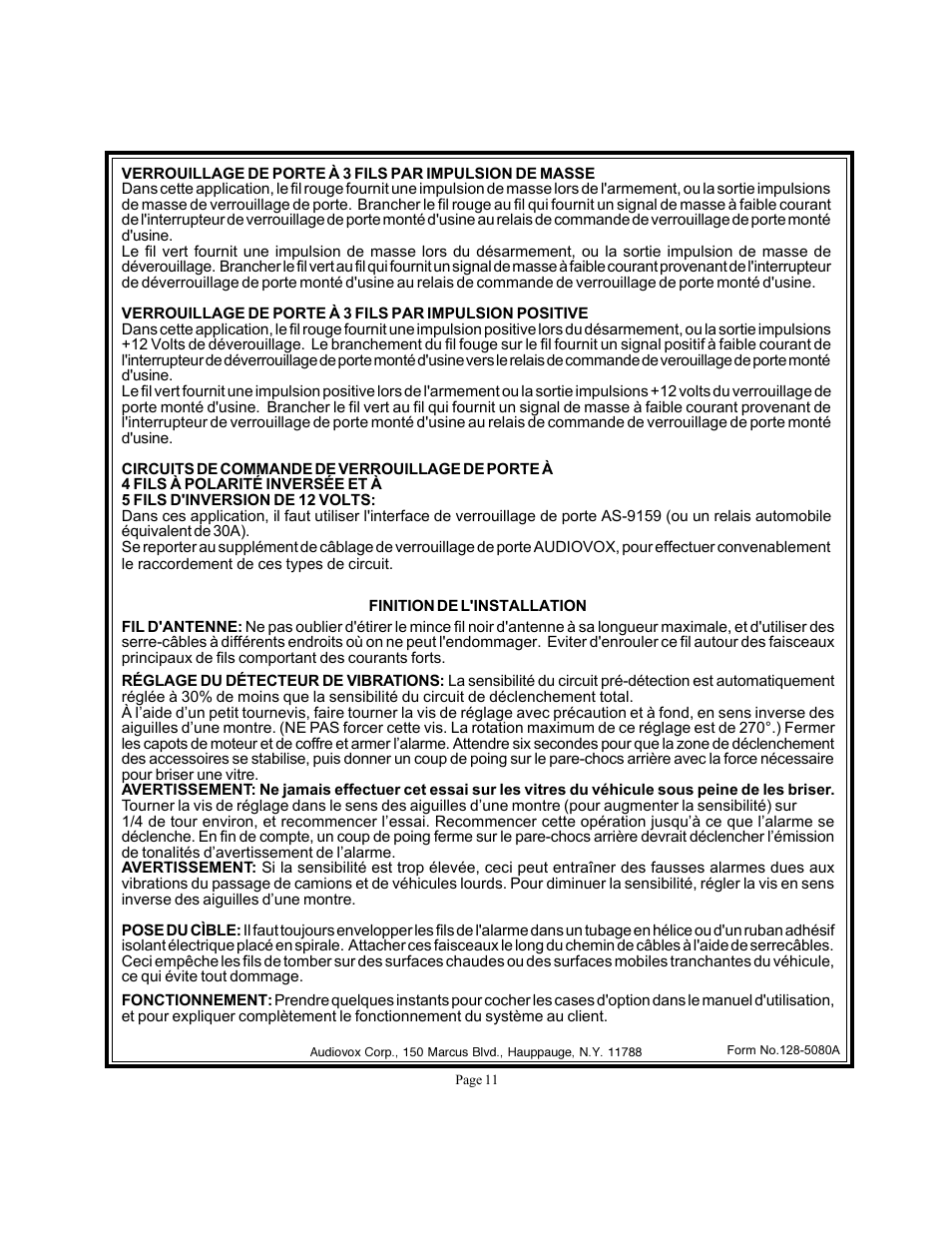Audiovox Prestige Platinum APS-250-A User Manual | Page 10 / 15