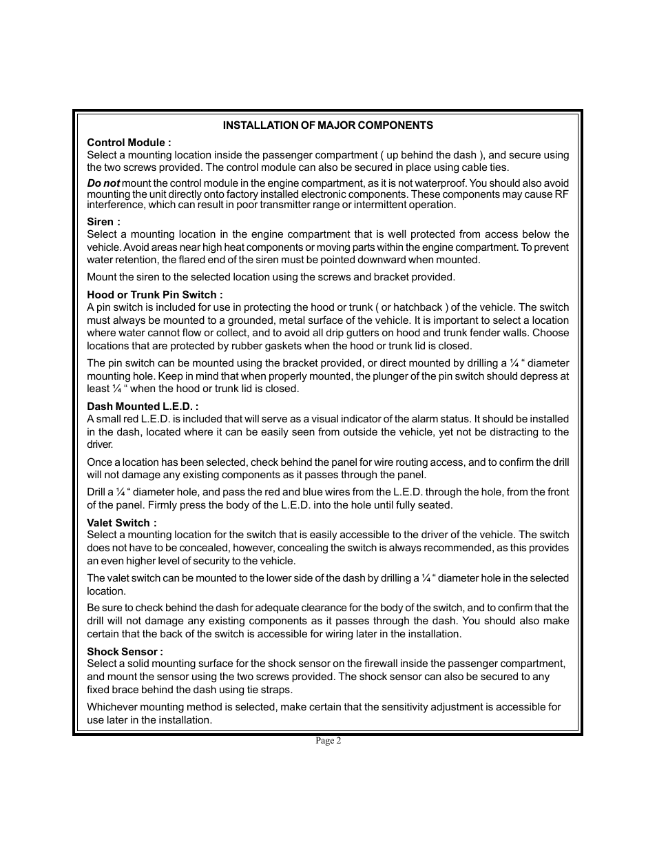 Audiovox Prestige Platinum APS-250-A User Manual | Page 2 / 15