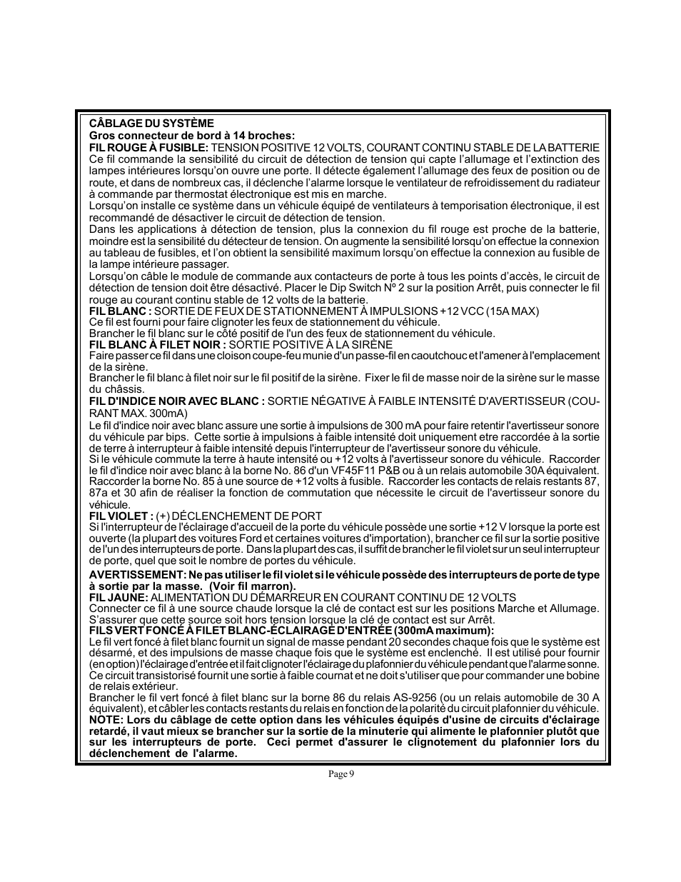 Audiovox Prestige Platinum APS-250-A User Manual | Page 8 / 15