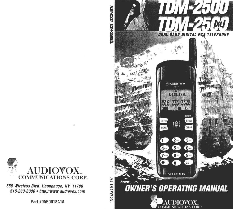 Audiovox TDM-2500 User Manual | 40 pages