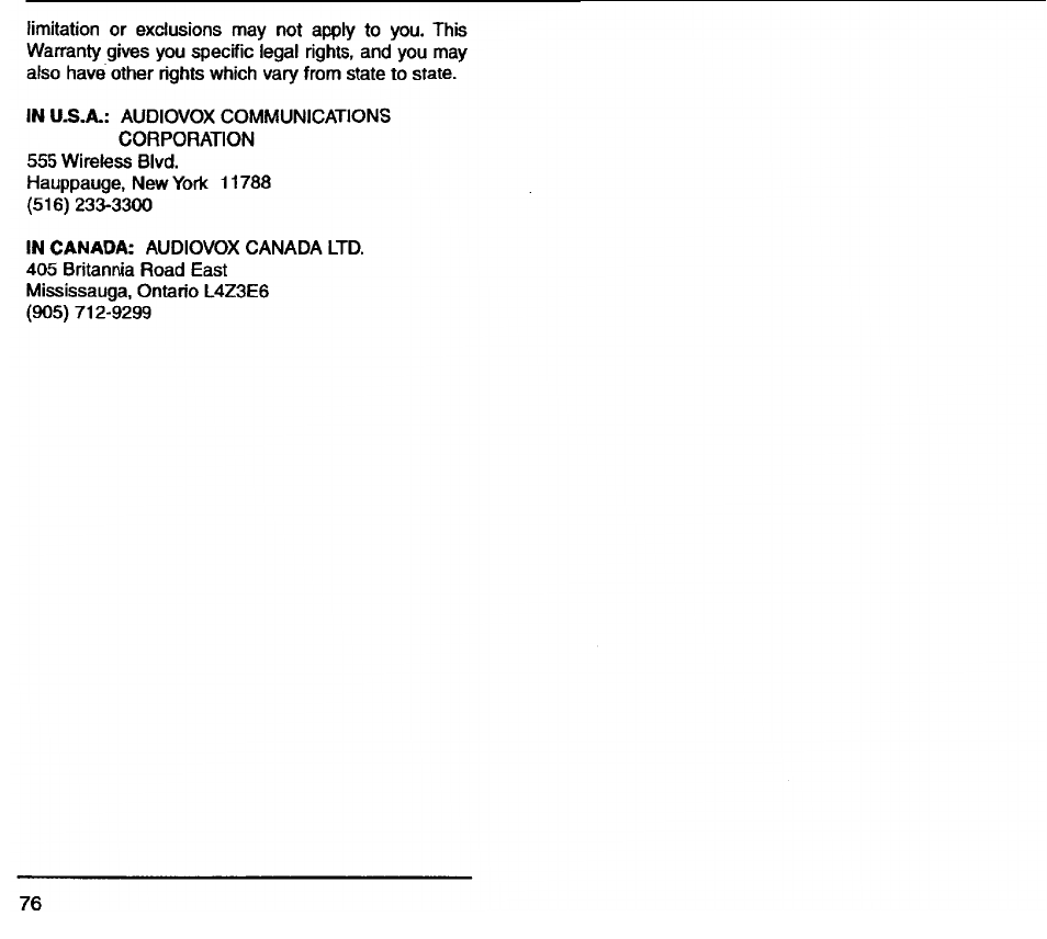 Audiovox TDM-2500 User Manual | Page 40 / 40