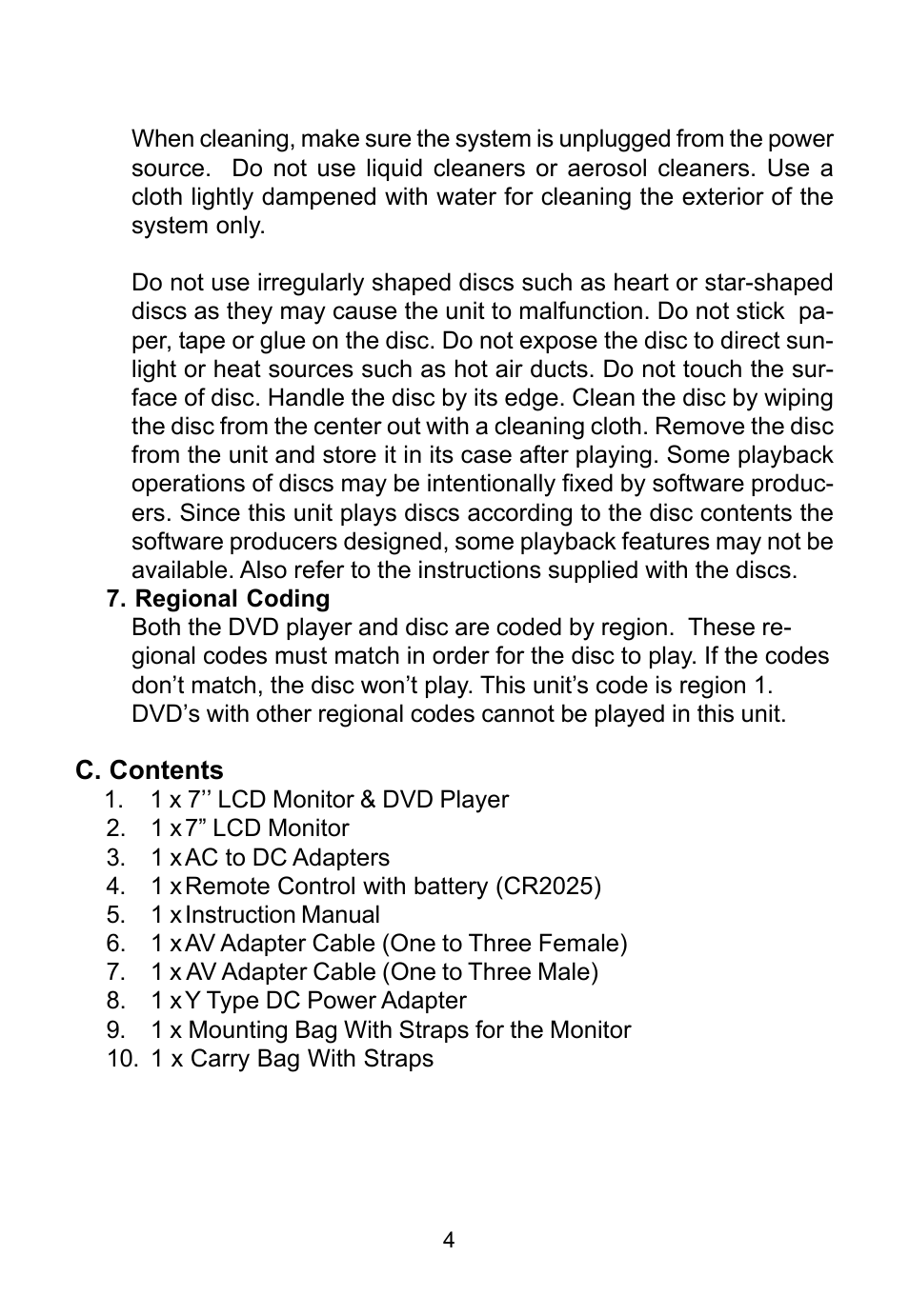 Audiovox D1788ES User Manual | Page 4 / 34