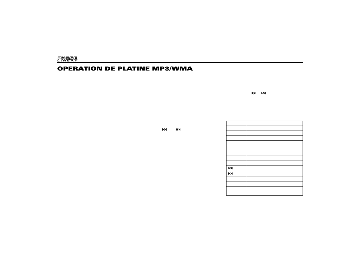 Operation de platine mp3/wma | Audiovox Jensen Phase Linear UMP9020 User Manual | Page 52 / 59