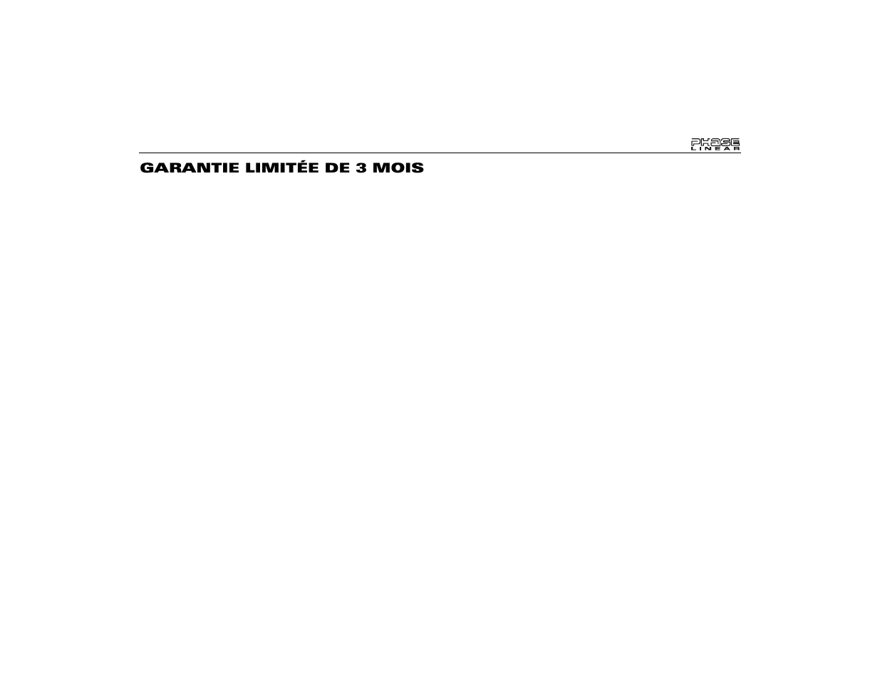 Garantie limitée de 3 mois | Audiovox Jensen Phase Linear UMP9020 User Manual | Page 59 / 59