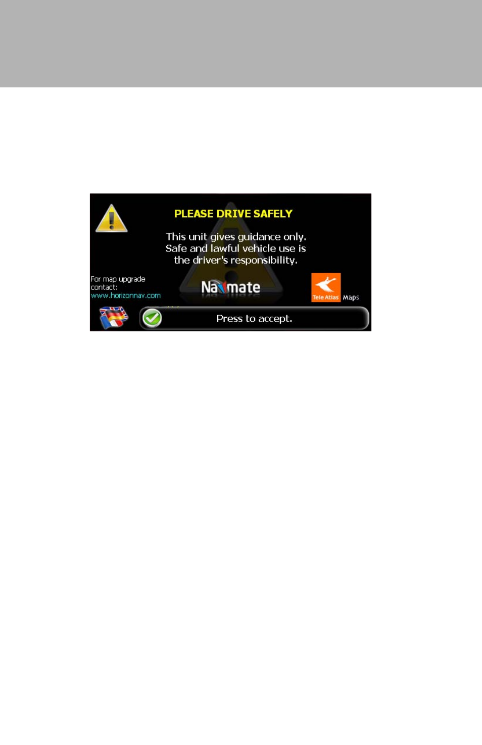 Horizon navmate 5, Safety information | Audiovox ADVUV630 User Manual | Page 4 / 61