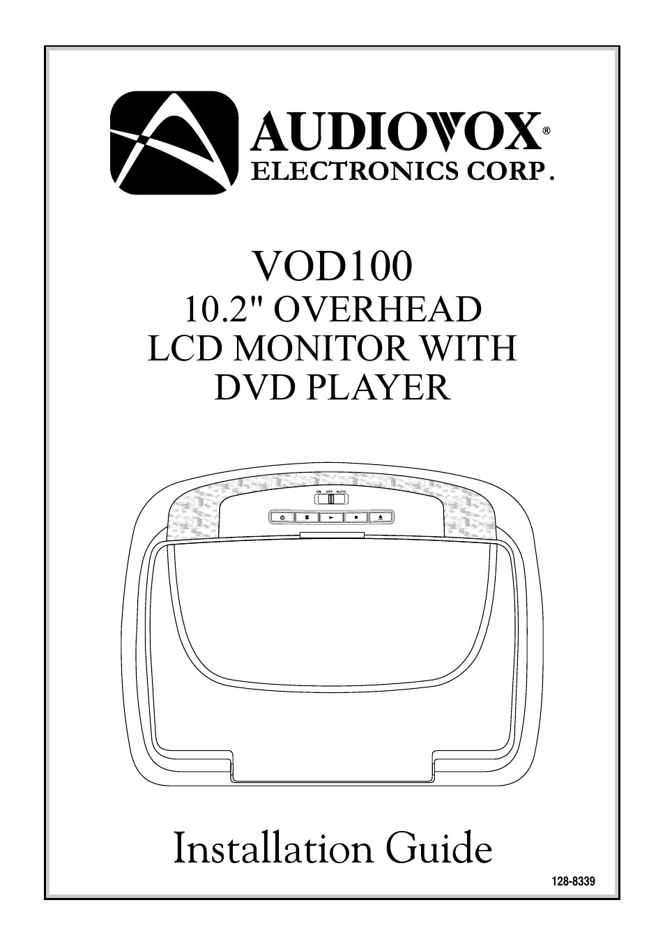 Audiovox Mobile Video VOD100 User Manual | 12 pages