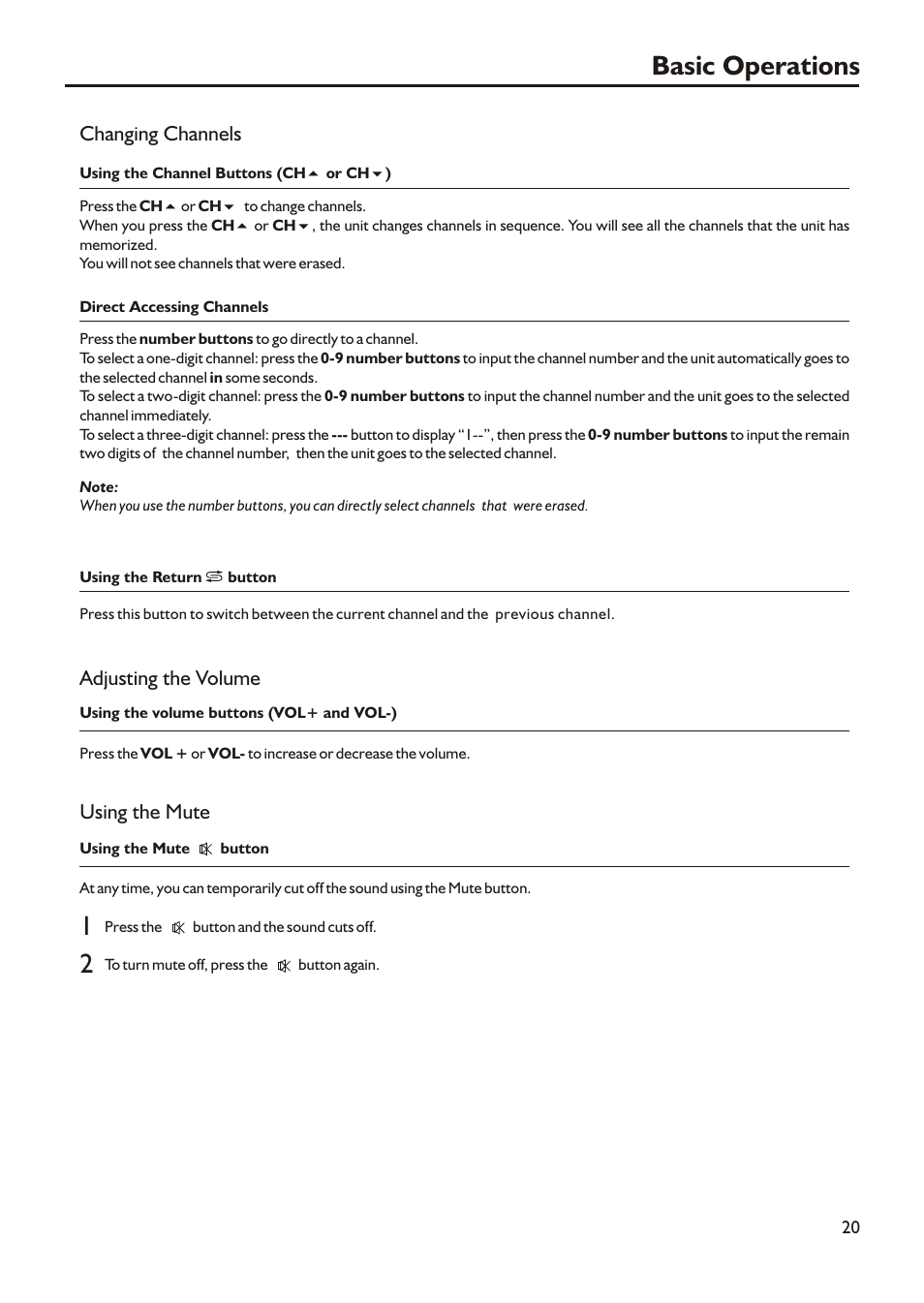 Basic operations | Audiovox FPE2305 User Manual | Page 23 / 42