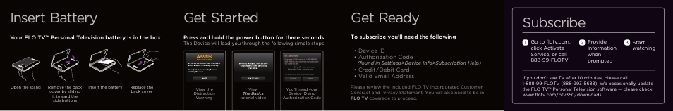 Audiovox FLO TV PTV350 User Manual | 2 pages