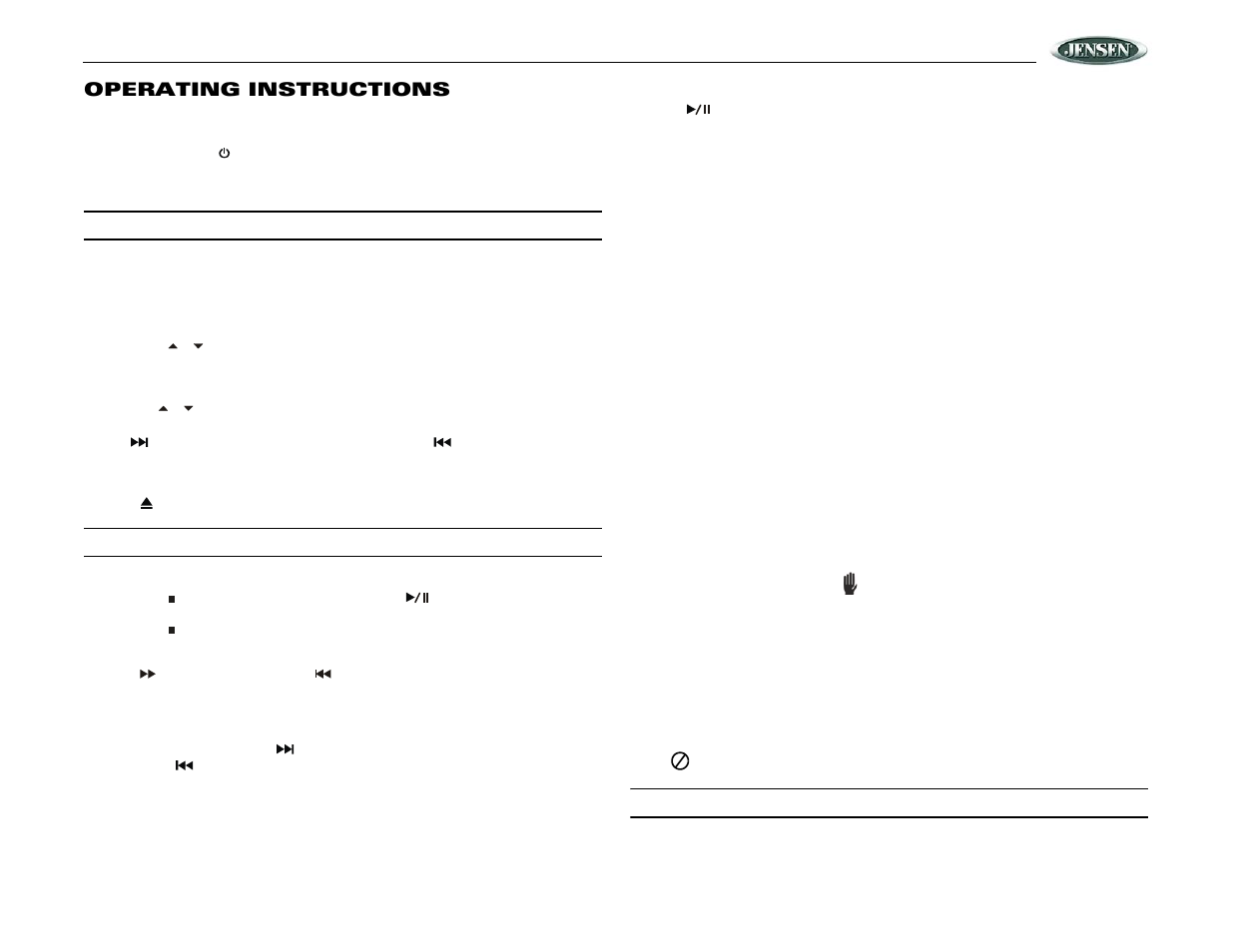 Vhdind, Operating instructions | Audiovox VOD85 User Manual | Page 7 / 32