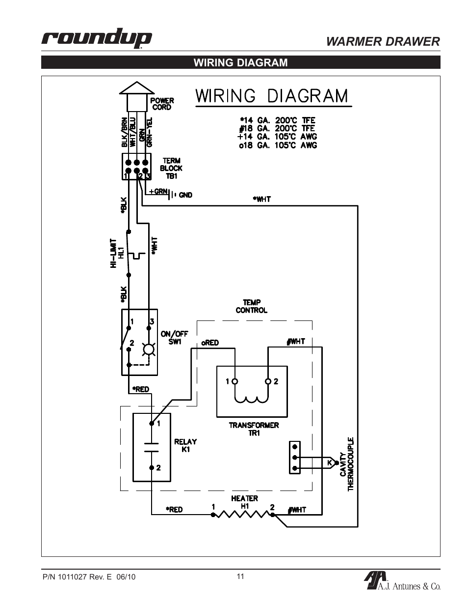 Warmer drawer | A.J. Antunes & Co WD-50 9400167 User Manual | Page 11 / 16