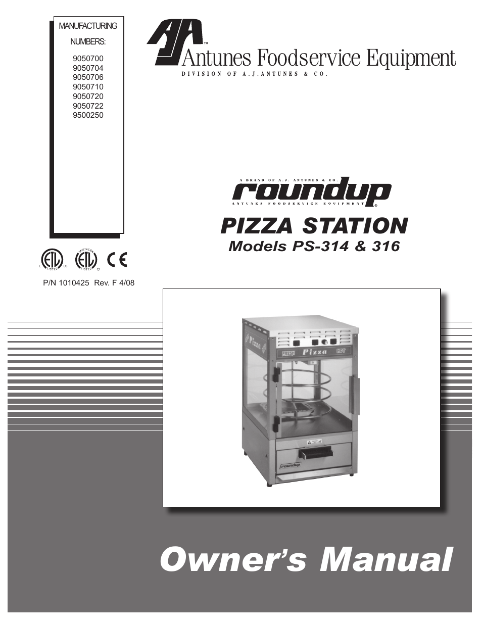 A.J. Antunes & Co PS-316 9500250 User Manual | 20 pages