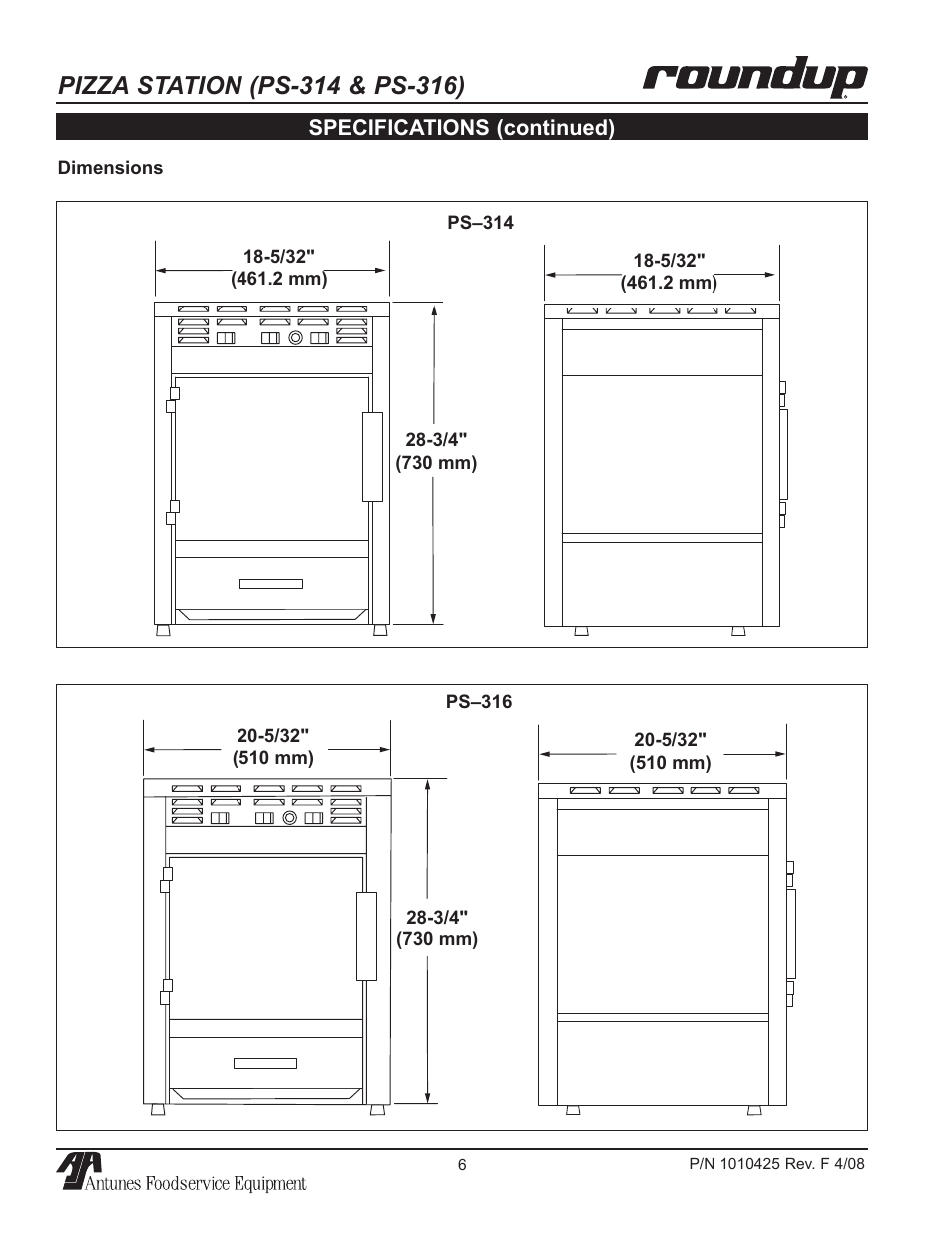 A.J. Antunes & Co PS-316 9500250 User Manual | Page 6 / 20