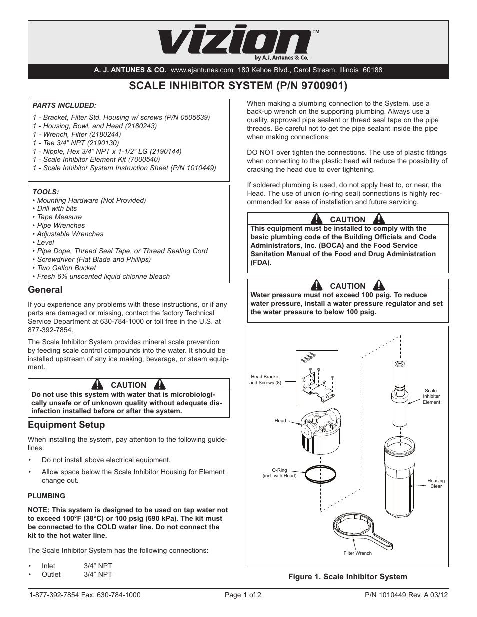 A.J. Antunes & Co SI-XL 9700902 User Manual | 2 pages