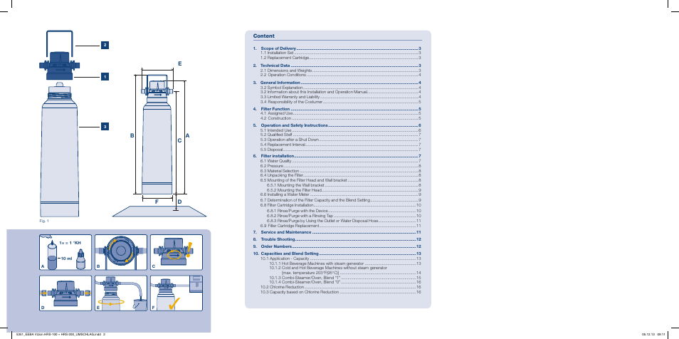 Content | A.J. Antunes & Co HRS-200 9700562 User Manual | Page 2 / 66