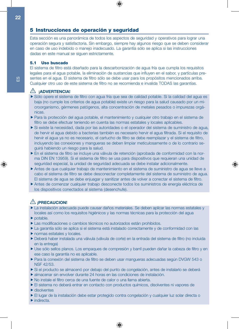 5 instrucciones de operación y seguridad | A.J. Antunes & Co HRS-200 9700562 User Manual | Page 22 / 66